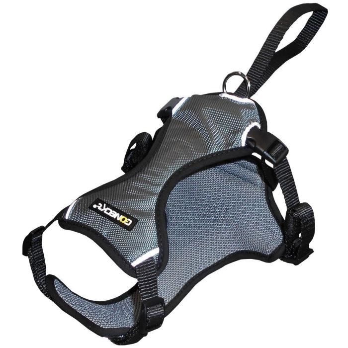 NUM'AXES Harnais auto nylon Security Coneck'T - S : 58-70cm - Noir - Pour chien