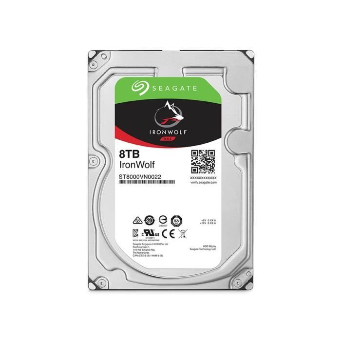 SEAGATE NAS HDD Iron Wolf 8To - 3,5 - ST8000VN0022
