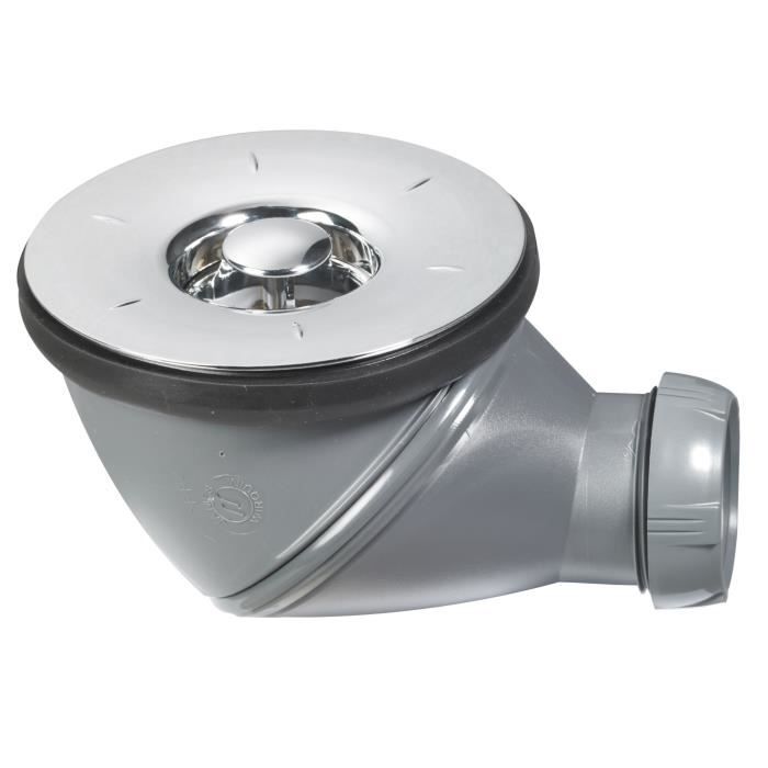 WIRQUIN Bonde de douche James - Ø 90 mm - Grille en ABS chromé - 34230004