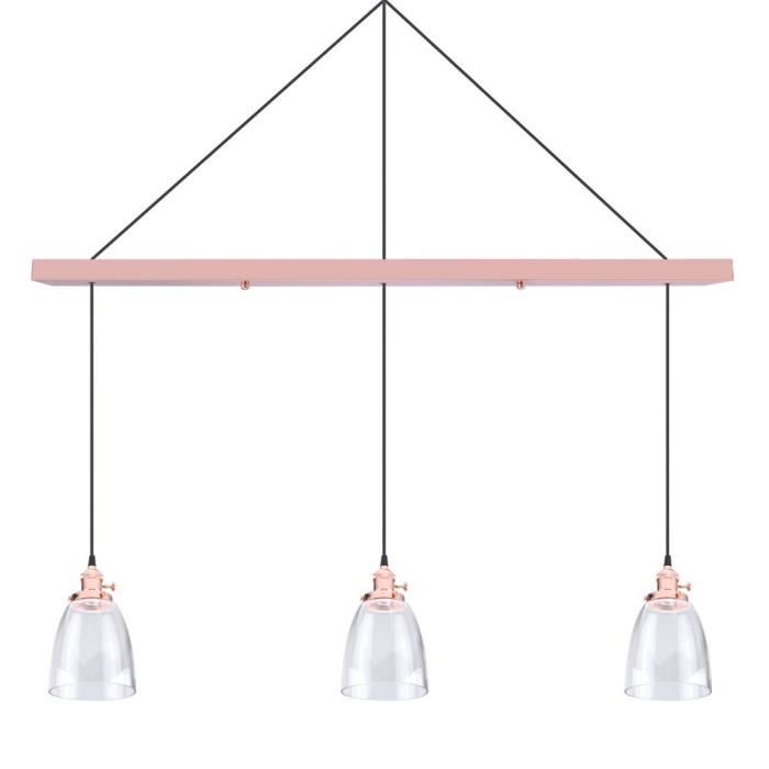 Style B Luminaire Têtes Ampoule Modern Rose 3 Suspension Sans 5RjL3A4