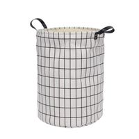 PANIER A LINGE RAV Panier à linge blanc et noir - 36x36xH50 cm PANIER A LINGE RAV Panier à linge blanc et noir - 36x36xH50 cm