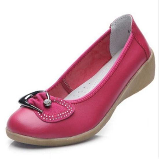 Comfortable xz047rouge37 Femme Classique Cuir Bbdg Chaussure Chaussures xeoWrdCBQ