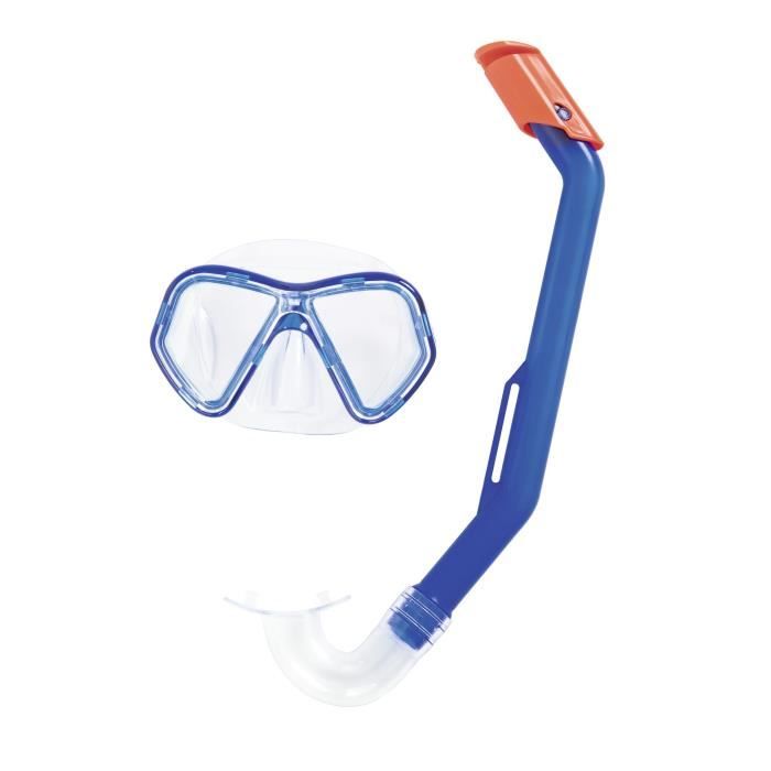 BESTWAY Ensemble Masque de plongée + Tuba – Enfant - 2 couleurs assorties