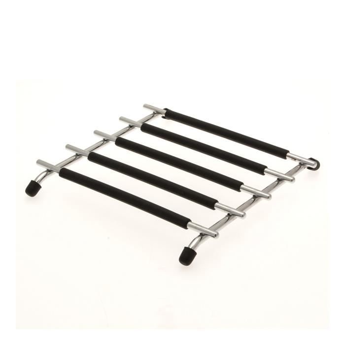 FRANDIS Dessous de plat carré silicone Métal - Noir