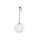 Sil vase suspendu en verre - Transparent - H13xD30