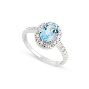 TOUS MES BIJOUX Bague Argent 925° et Topaze Bleue Femme
