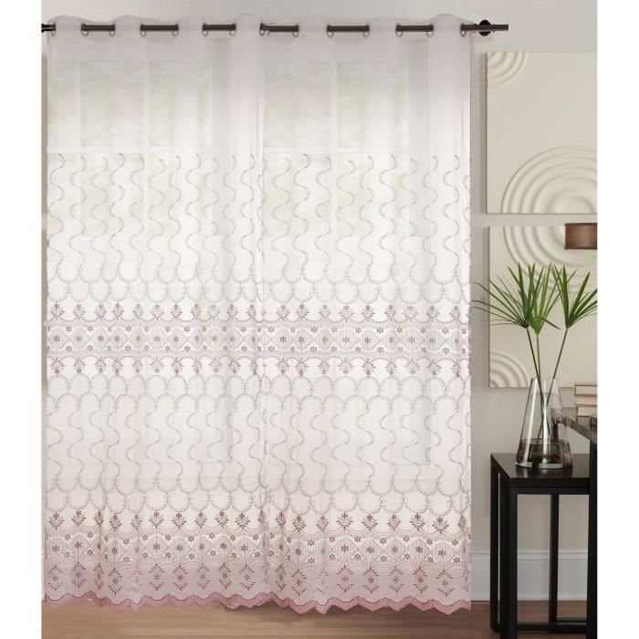 Voilage macramé 260x300 cm Rouge