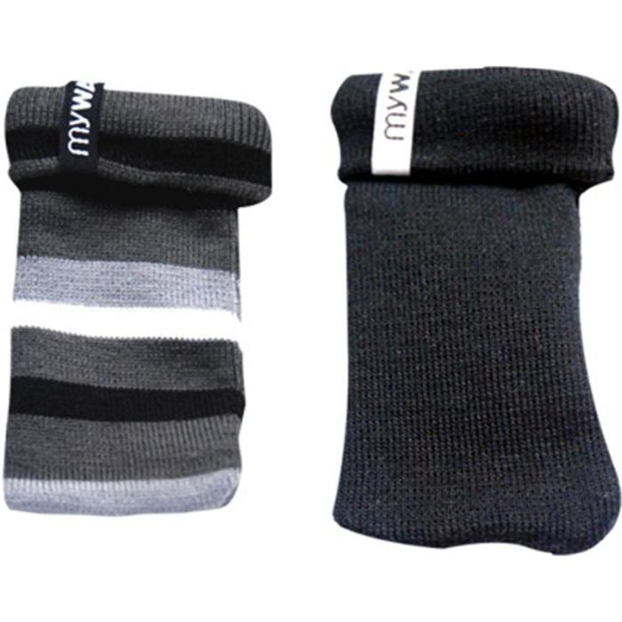 Modelabs Pack 2 socks uni / rayé Noir - Etui