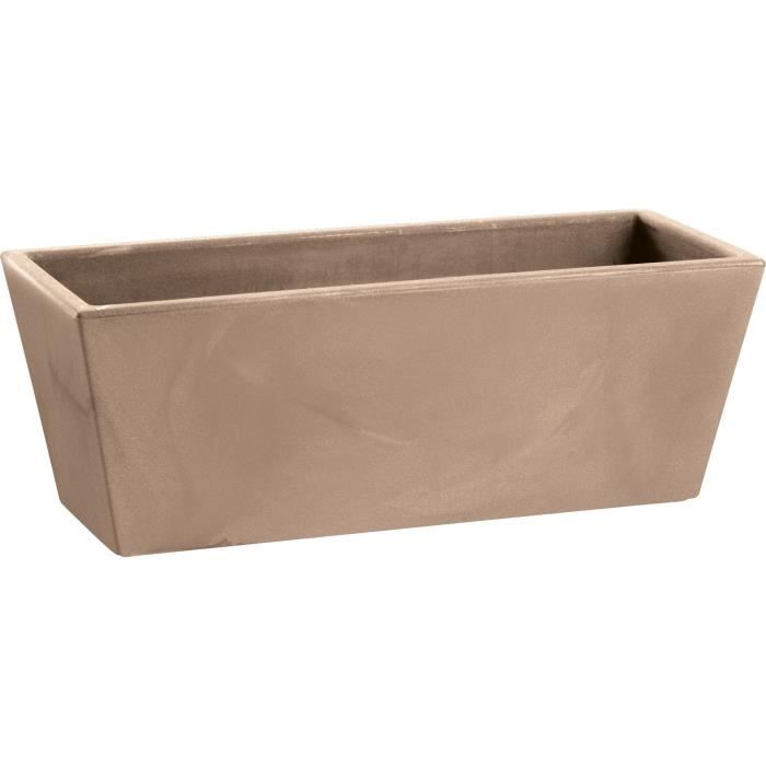NICOLI Cache pot, utilisable comme pot Mysia 50 Av - 50 x 20 x 18 cm - Marron havane