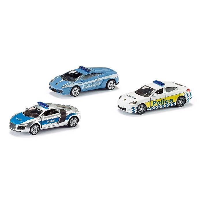 SIKU Coffret Véhicule de Police - 3 Pièces - Véhicule Miniature