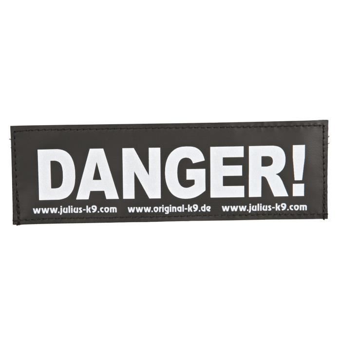 TRIXIE 2 Stickers Velcro Julius-K9 - S - Danger - Pour chien
