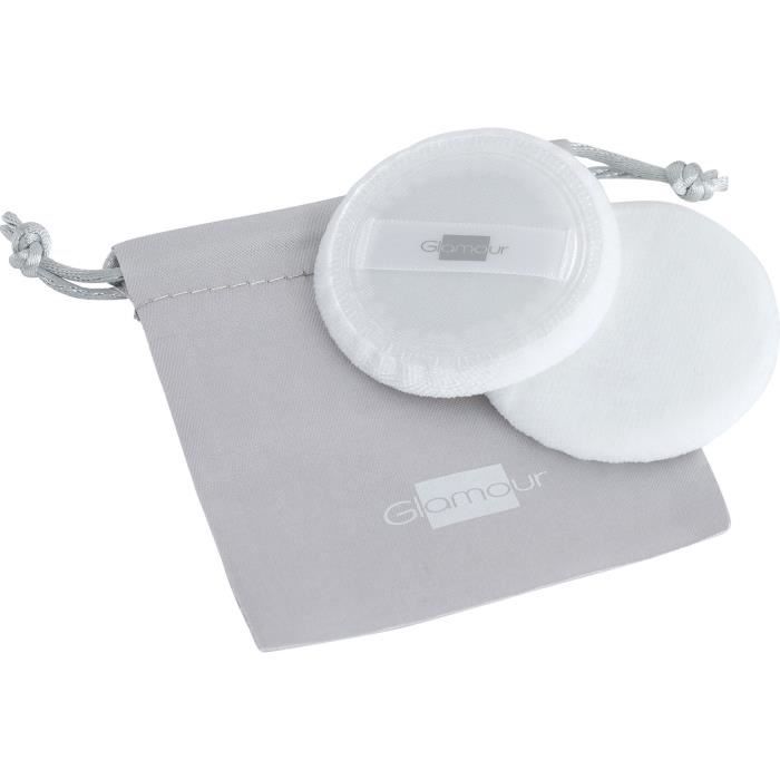 GLAMOUR INSTITUT Lot de 2 Houpettes Rondes Pm