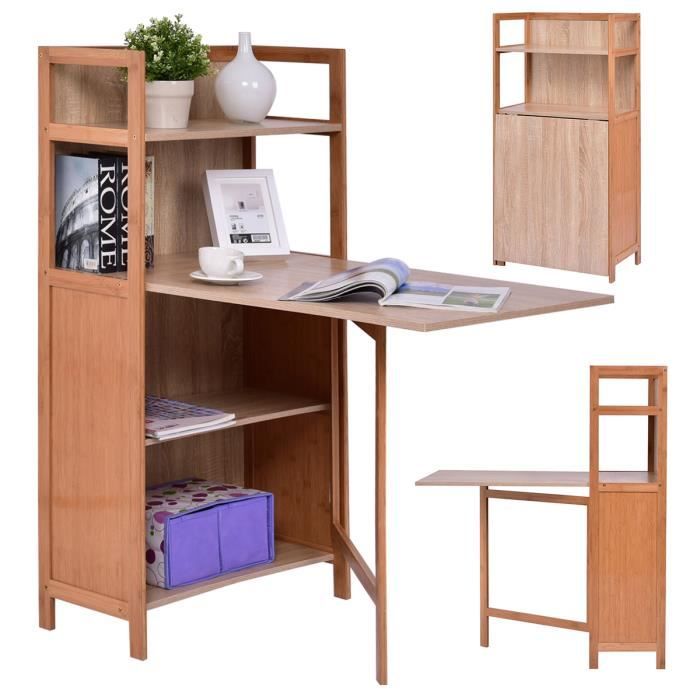 Table pliante Armoire avec table pliable intégrée Table d'ordinateur