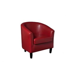 Fauteuil cabriolet BRITISH rouge