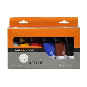 peinture acrylique simply acrylic set de 6 couleurs acryliques 75 ml - Les Meilleures Marques De Peinture Acrylique peinture acrylique simply acrylic set de 6 couleurs acryliques 75 ml - Les Meilleures Marques De Peinture Acrylique