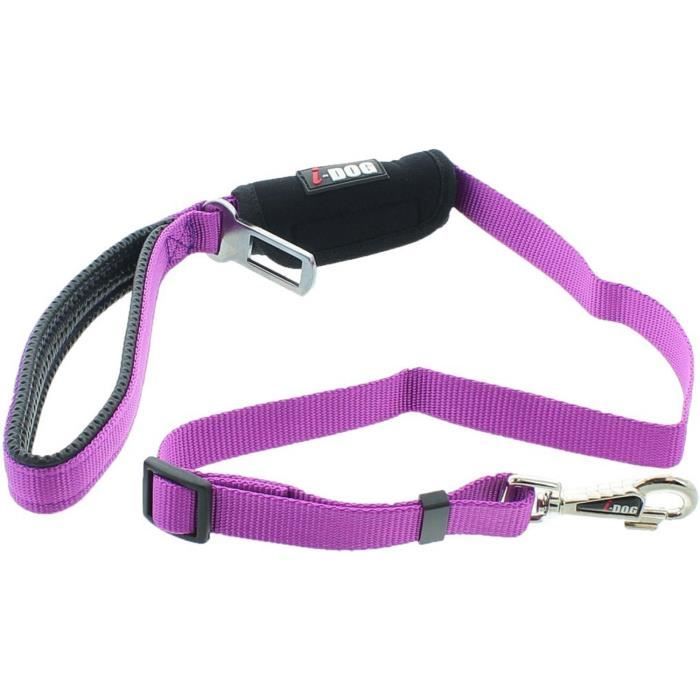 I DOG Laisse Confort - L 100 cm - Violet et gris - Pour chien