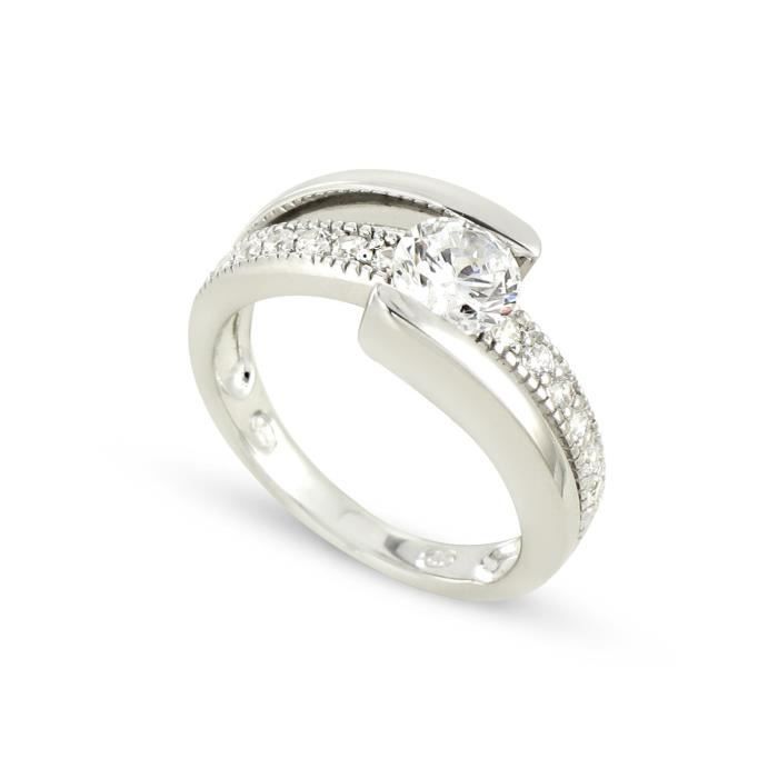 TOUS MES BIJOUX Bague Argent 925° et Oxydes Zirconium Femme