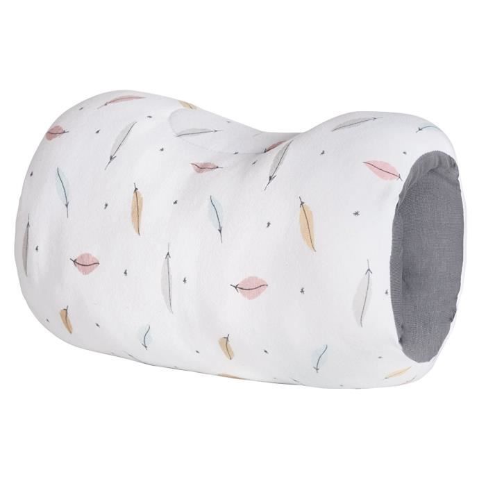CANDIDE Coussin Brassard D'allaitement Jersey Imprimé Plume Gris