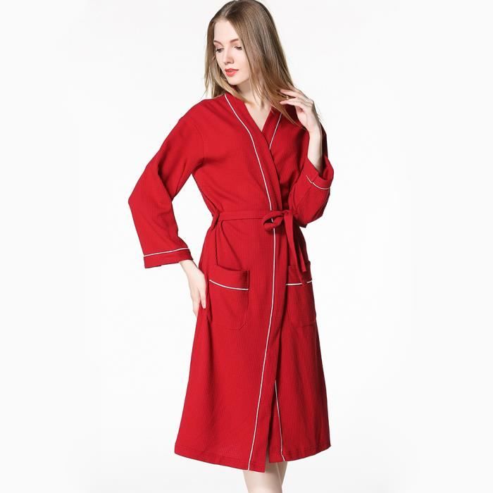 robe de chambre femme coton - achat / vente pas cher