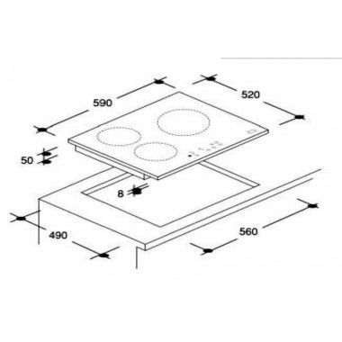 TABLE DE CUISSON 60CM INDUCTION  RPI3421