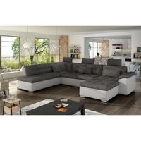CANAPÉ - SOFA - DIVAN Canapé angle U Alta 5 gris blanc Angle droit CANAPÉ - SOFA - DIVAN Canapé angle U Alta 5 gris blanc Angle droit