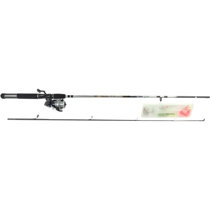 Canne à pêche combo lancer - 2 Brins - Verre creux - 2,10 m