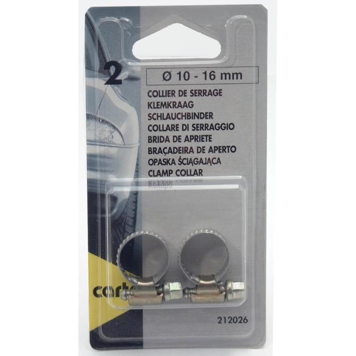 Cartec 2 Colliers de Serrage Métalliques 10 à 16 m