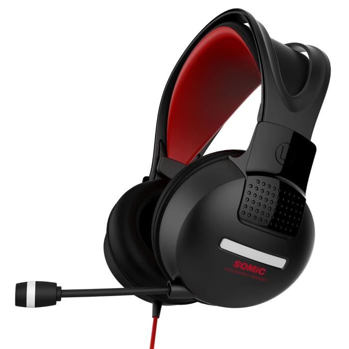 Casque Gaming G956 7.1 Somic Rouge et noir