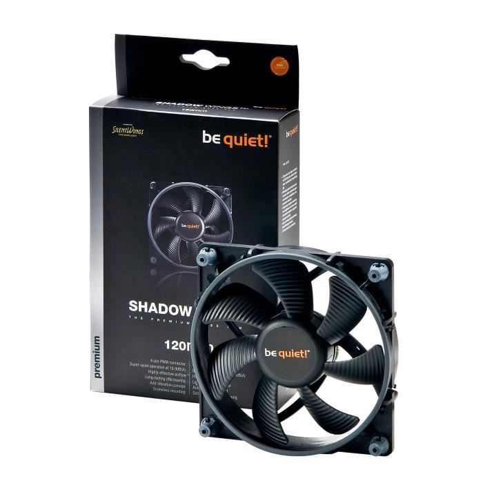 Be Quiet Ventilateur de boîtier SHADOW WINGS - PWM 120mm