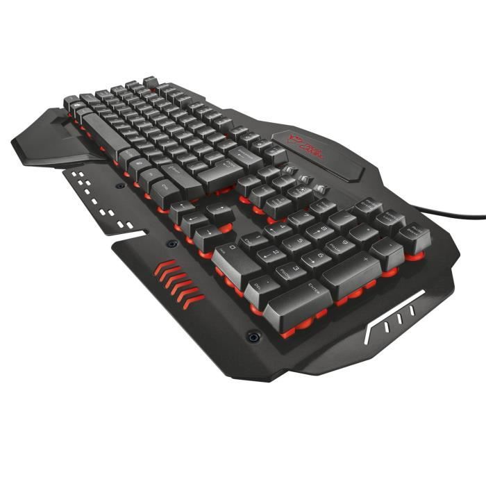 TRUST Clavier Gaming GXT850 - Métallique