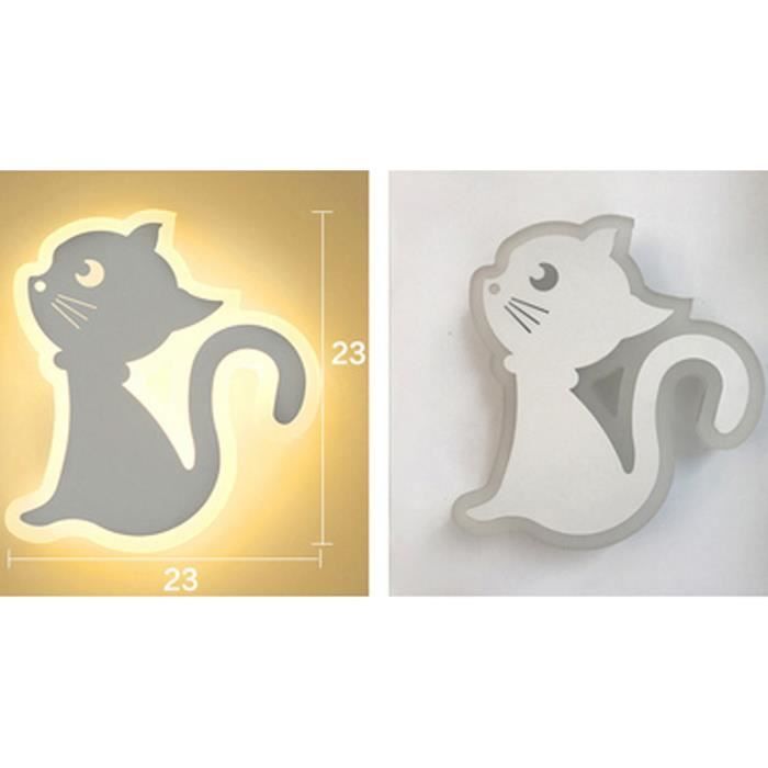 Luminaire Télécommande Intérieur Acrylique En Lampe Murale Chat Applique Décorative A178 2 Avec Dimmable Moderne Led nOwP0k