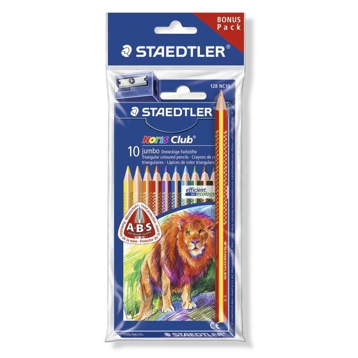 STAEDTLER Set 10 Crayons de Couleur + Accessoires Achat / Vente
