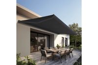 STORE - STORE BANNE Store banne motorisé coffre intégral 4x3.5 m gris STORE - STORE BANNE Store banne motorisé coffre intégral 4x3.5 m gris