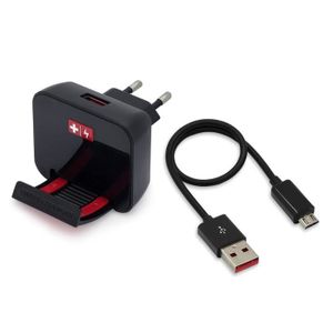 Swiss Charger Chargeur Secteur avec support Lightning MFI 2.1A