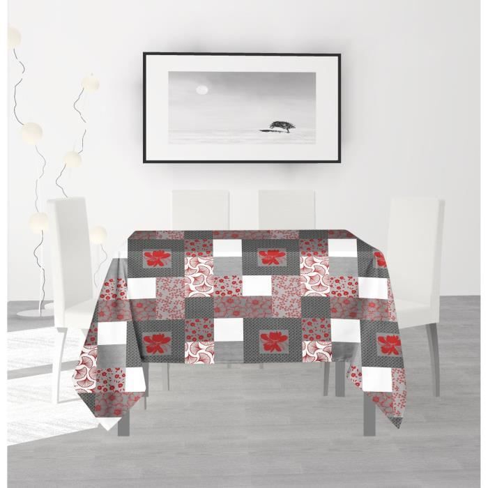 SOLEIL D'OCRE Nappe anti-tâches carrée Fidji - 180 x 180 cm