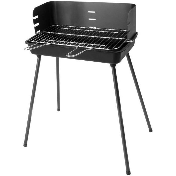 TIKAL Barbecue a charbon Cuve en fonte francaise 615x39x77cm