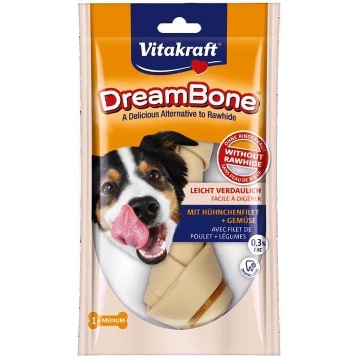 VITAKRAFT Os à mâcher DreamBone au poulet M - Pour chien