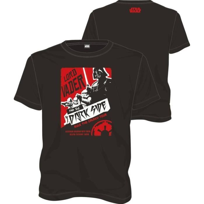 T-shirt Star Wars Dark Side Rock Poster - Homme Noir