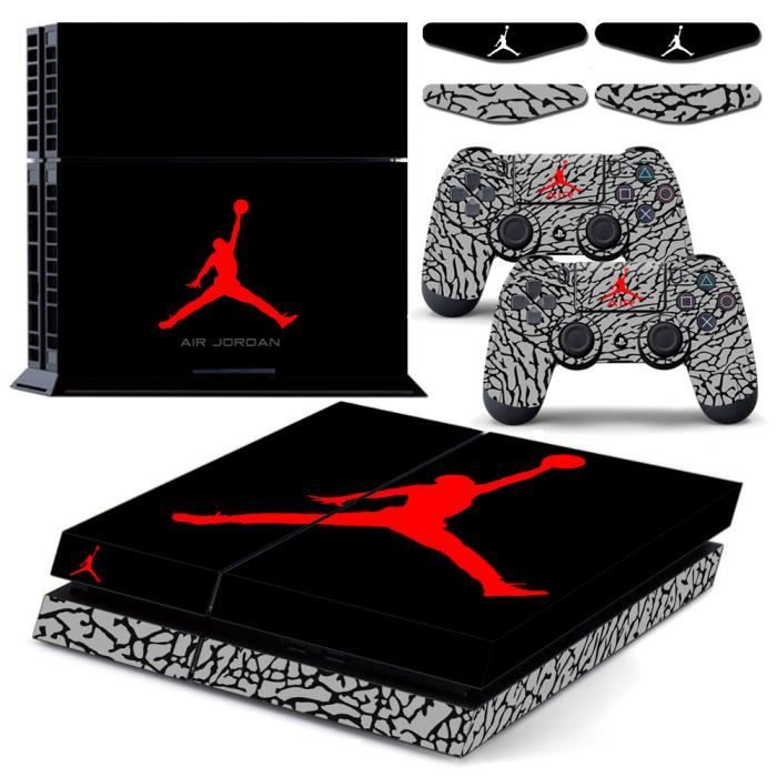 Air Jordan 3 Retro boîte à chaussures Skin Peau Autocollant Sony Playstation 4 console et PS4 Peau Deux Contrôleurs et Peau 4 LED.