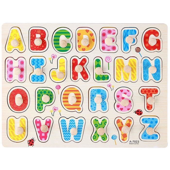 200 Lettres En Bois Pour Artisanat - Alphabets Puzzle De A à Z | Sac Coton Inclus | Idéal DIY & Déco