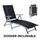 JAWA CHILL NOIR Transat réglable Bain soleil pliab