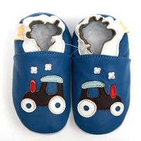 CHAUSSON - PANTOUFLE Chaussons bébé en cuir véritable caricature premiè CHAUSSON - PANTOUFLE Chaussons bébé en cuir véritable caricature premiè