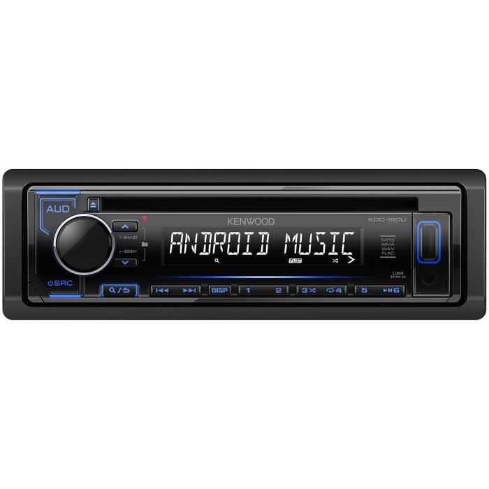 KENWOOD Autoradio KDC-120UB - CD - USB - AUX - Illumination bleue