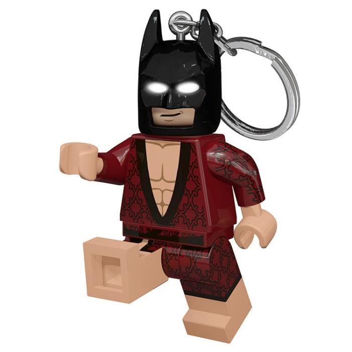 LEGO Batman Movie Porte-clés Batman kimono - Visage lumineux - Lumière LED blanc - Tête mobile - 9,53 X 4,06 X 14,92 cm