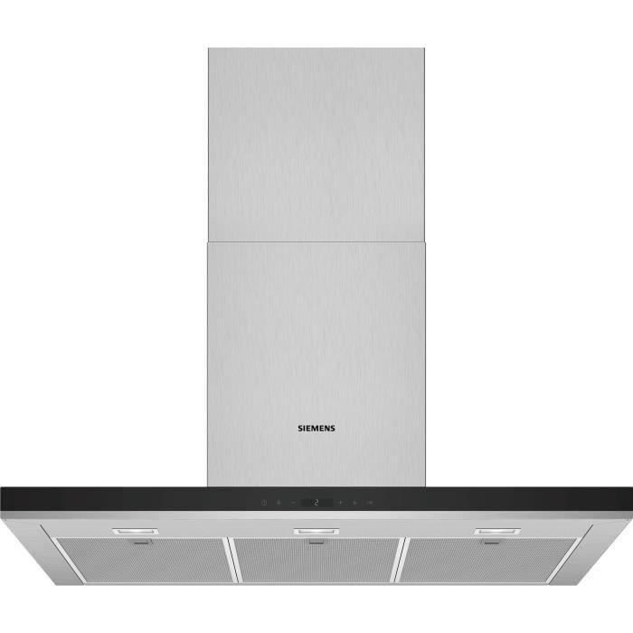 SIEMENS LC97BHP50 Hotte décorative murale box inox 90 cm - 718 m3/h - Inox