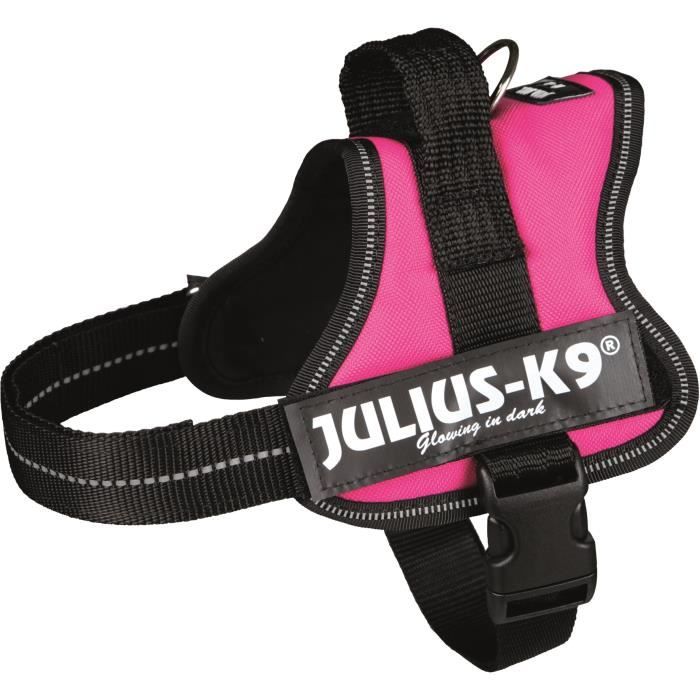Harnais Power Julius-K9 - Mini - M : 51-67 cm-28 mm - Fuchsia - Pour chien