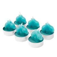 BOUGIE DÉCORATIVE Lot de 6 bougies chauffe-plat lapin Turquoise Bleu BOUGIE DÉCORATIVE Lot de 6 bougies chauffe-plat lapin Turquoise Bleu