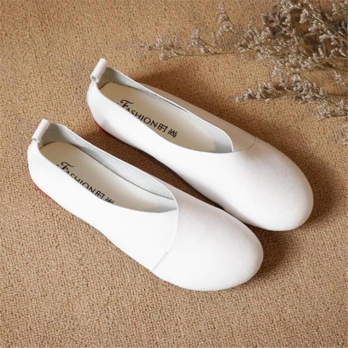 Chaussures 43 Femmes Moccasins 35 Grande Taille Cuir Marque Mode Loafer Luxe Femme En Nouvelle De Véritable CdxoeB