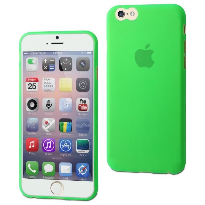 iphone 8 coque vert fluo