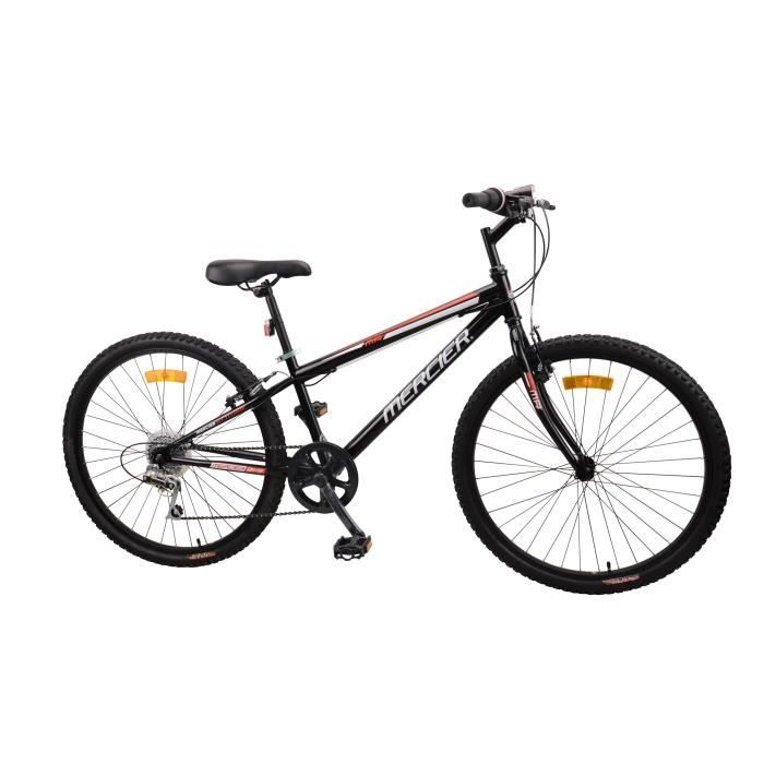 MERCIER Vélo 26' mixte- Junior adulte - Cadre acier- 6 VITESSES-Freins Vbrake- Noir